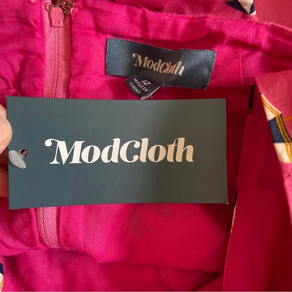 ModCloth umbrella print dress w/cut-out back - Size 12 - NWT - Picture 10 of 12